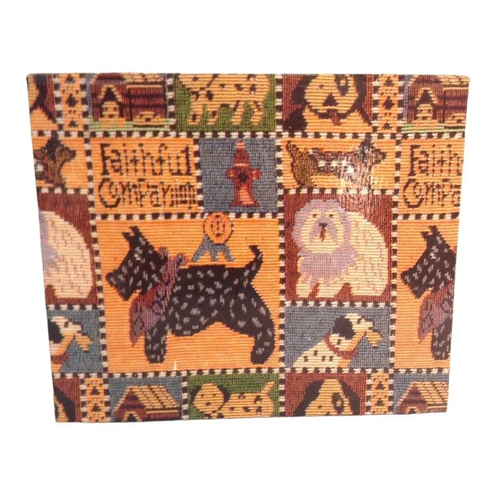 Hato Hasi “Faithful Companions” Tapestry Journal Box and Pencil Set Vintage